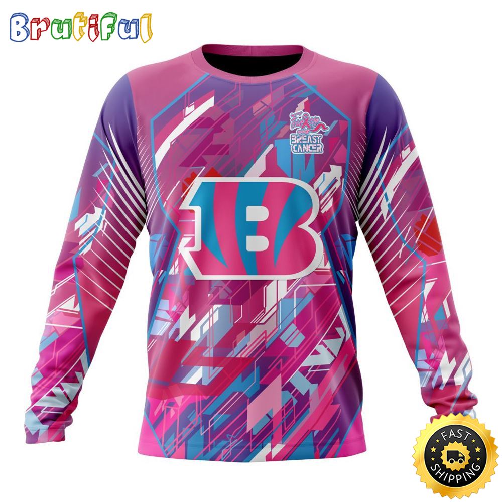 Sportswearmerch Cincinnati Bengals NFL For Breast Cancer Survivors Personalized Sweater For Fan