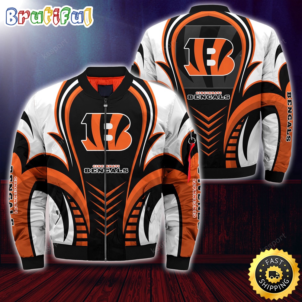 Sportswearmerch Cincinnati Bengals NFL Personalized Bomber Jacket For Fan