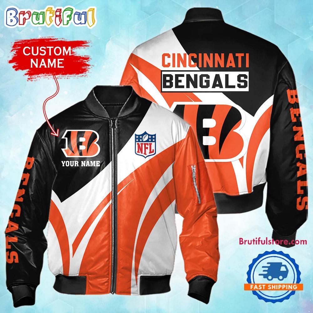 Sportswearmerch Cincinnati Bengals NFL Personalized Bomber Jacket For Fan