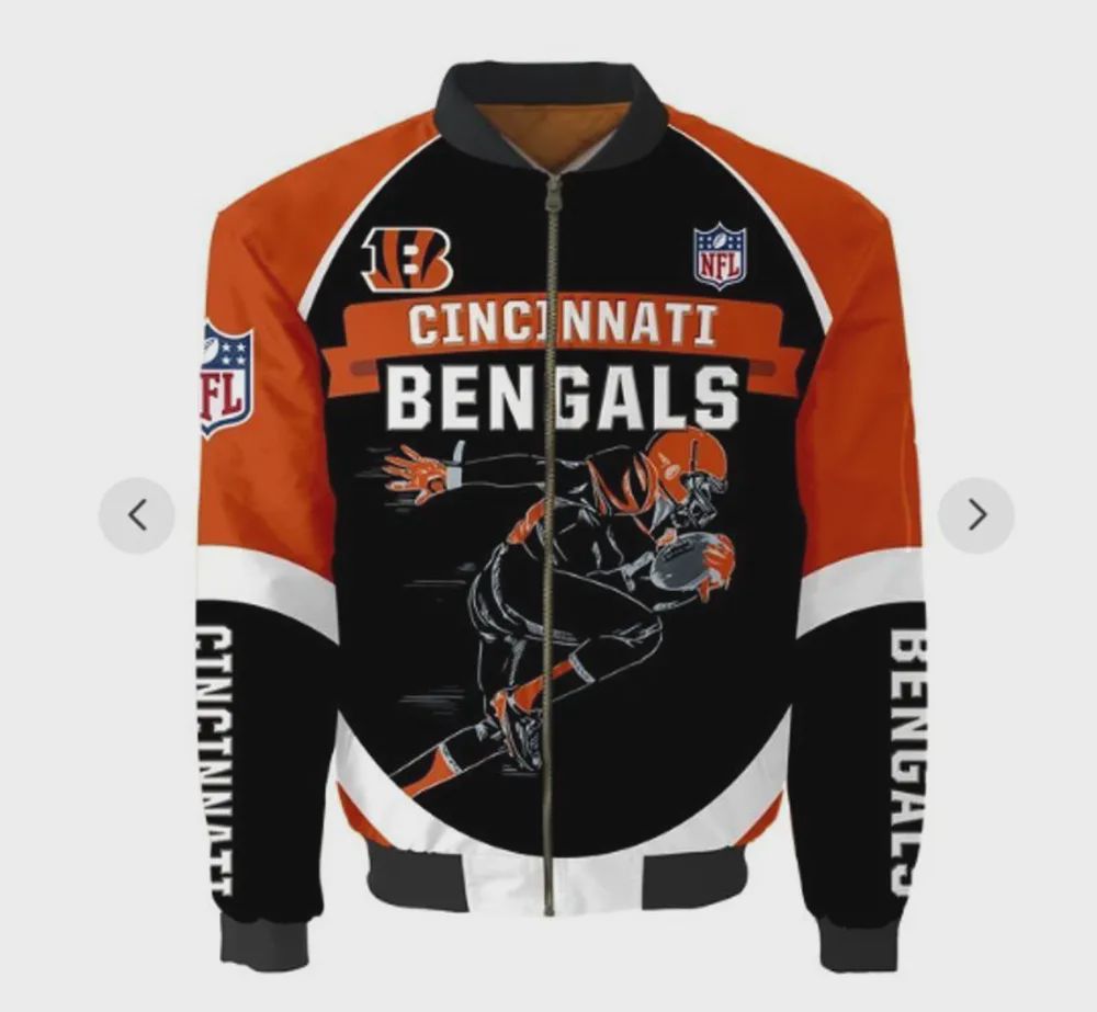 Sportswearmerch Cincinnati Bengals NFL Personalized Bomber Jacket For Fan