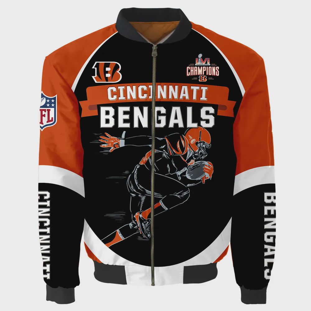 Sportswearmerch Cincinnati Bengals NFL Personalized Bomber Jacket For Fan