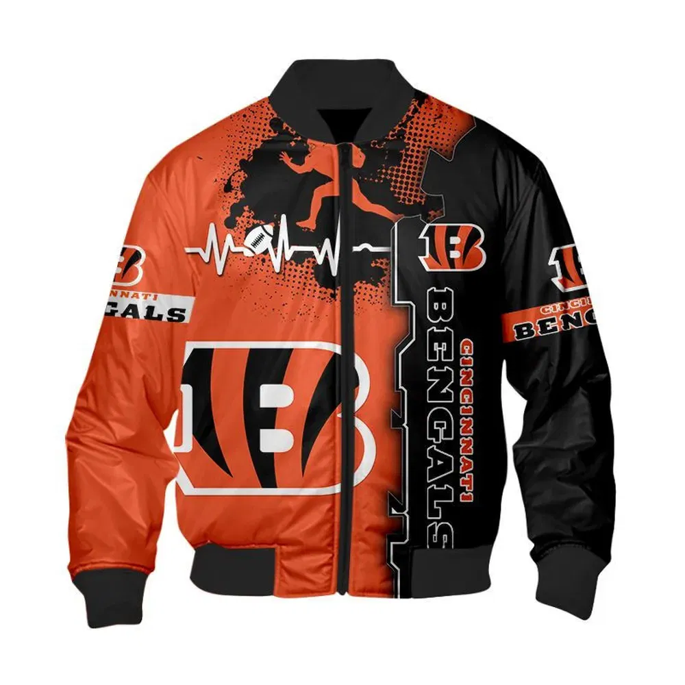 Sportswearmerch Cincinnati Bengals NFL Personalized Bomber Jacket For Fan