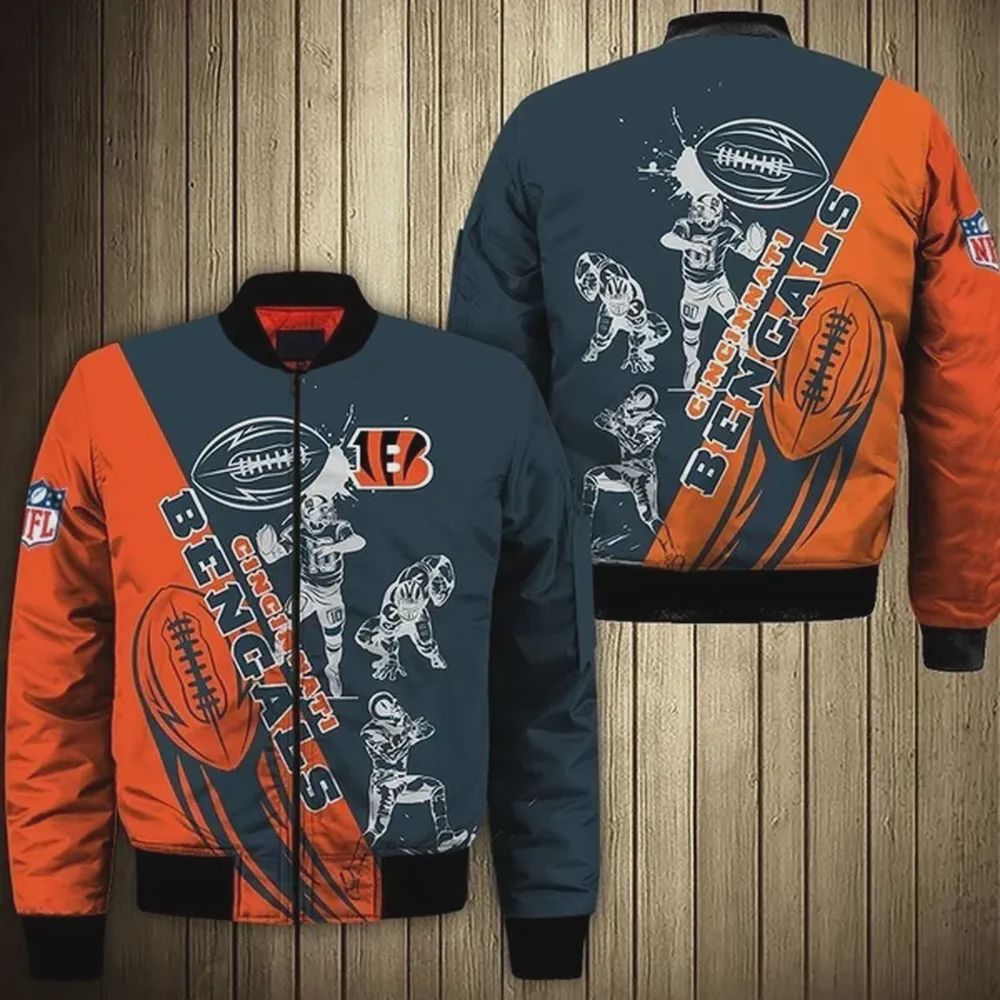 Sportswearmerch Cincinnati Bengals NFL Personalized Bomber Jacket For Fan