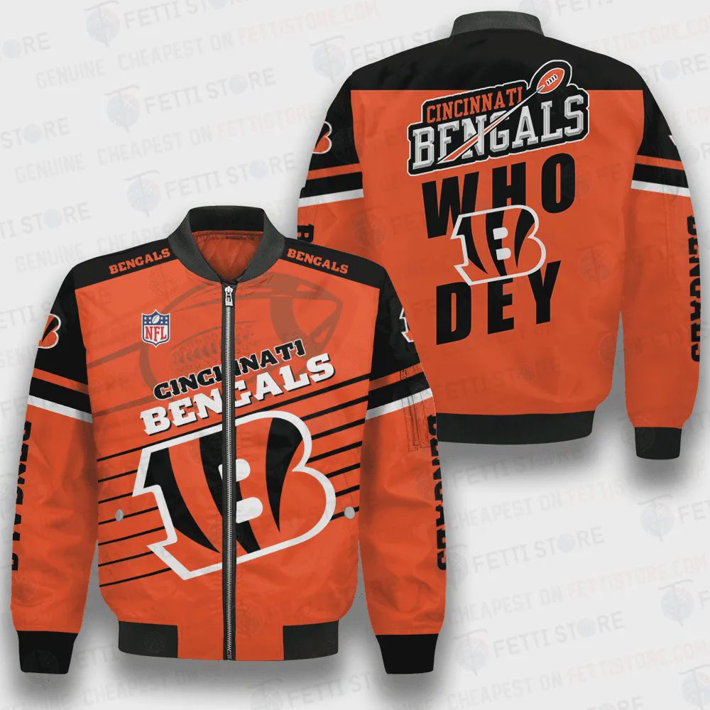 Sportswearmerch Cincinnati Bengals NFL Personalized Bomber Jacket For Fan