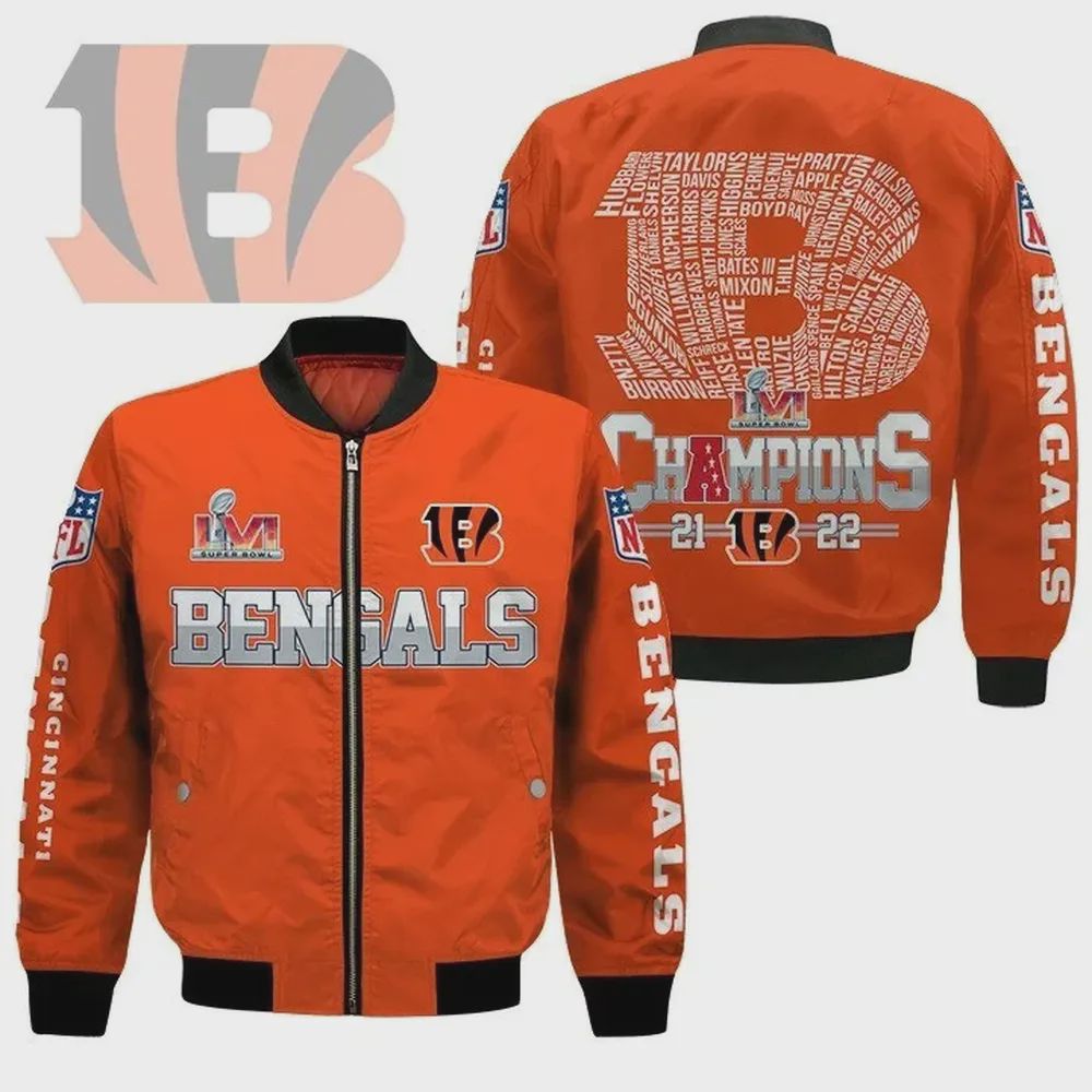 Sportswearmerch Cincinnati Bengals NFL Personalized Bomber Jacket For Fan