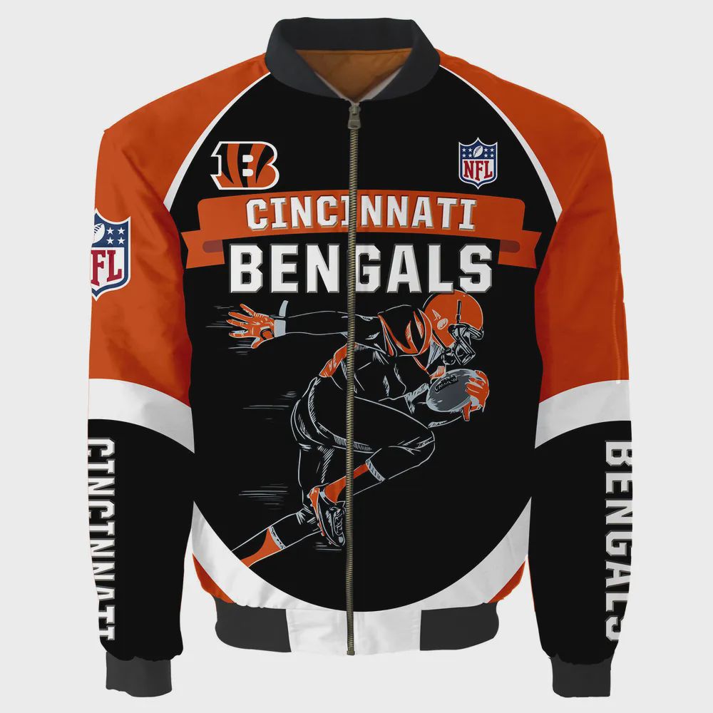 Sportswearmerch Cincinnati Bengals NFL Personalized Bomber Jacket For Fan