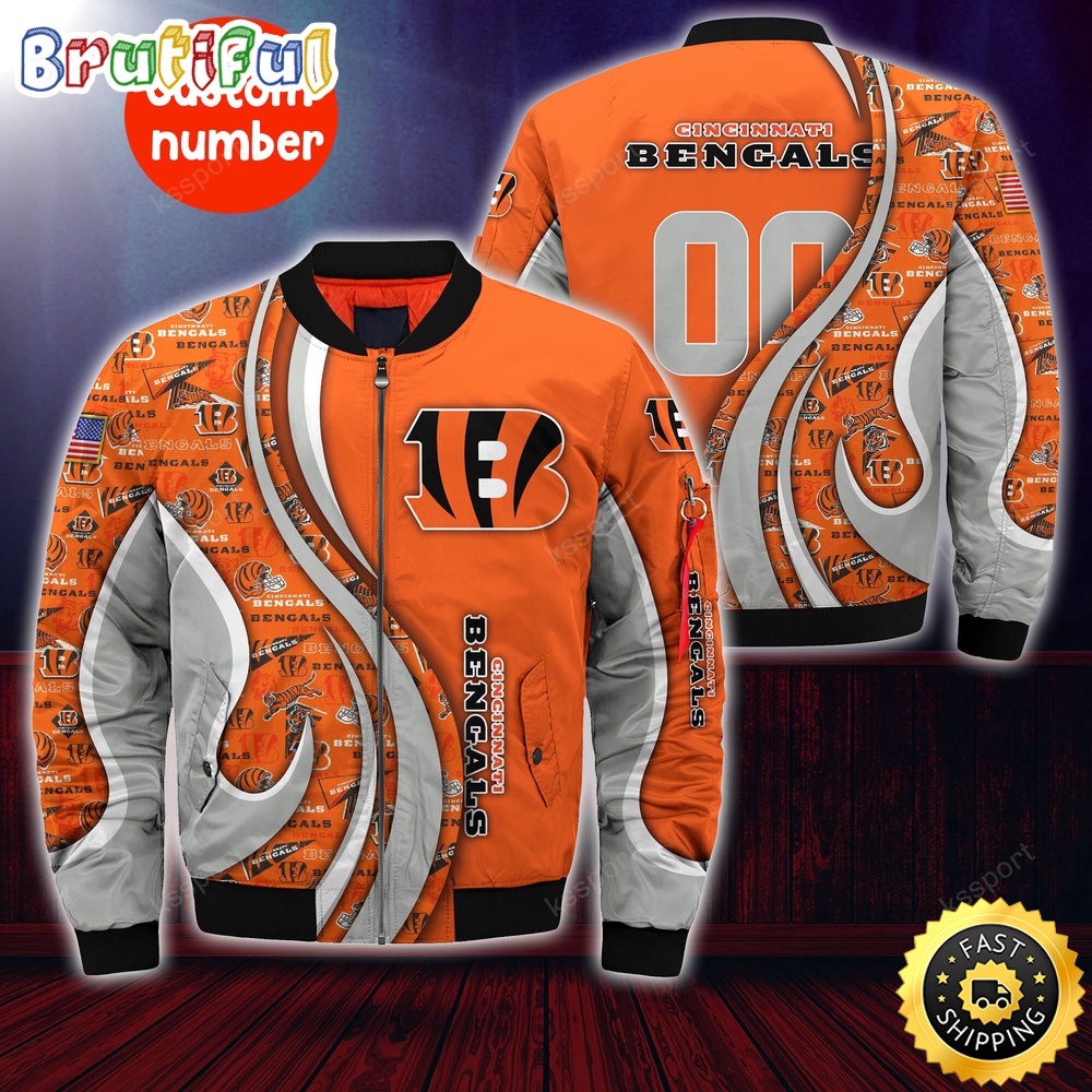 Sportswearmerch Cincinnati Bengals NFL Personalized Bomber Jacket For Fan
