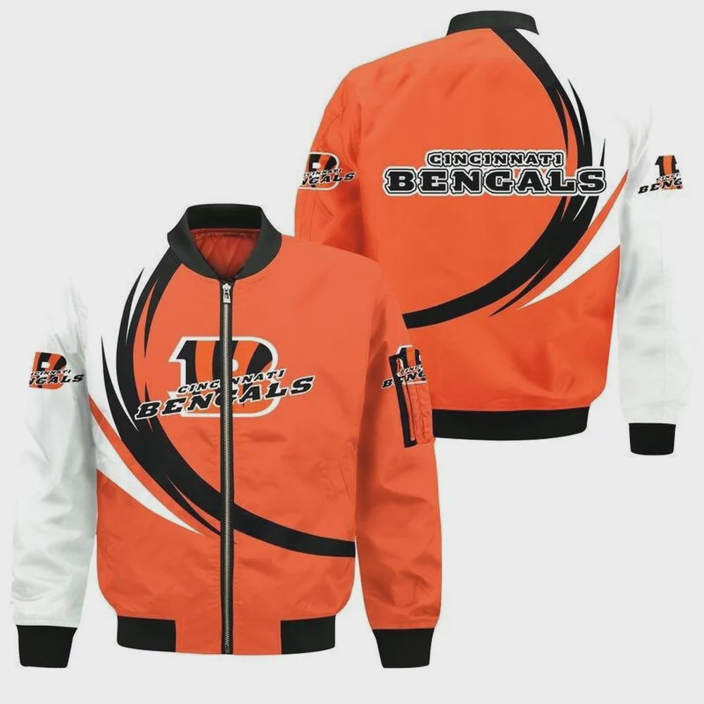 Sportswearmerch Cincinnati Bengals NFL Personalized Bomber Jacket For Fan