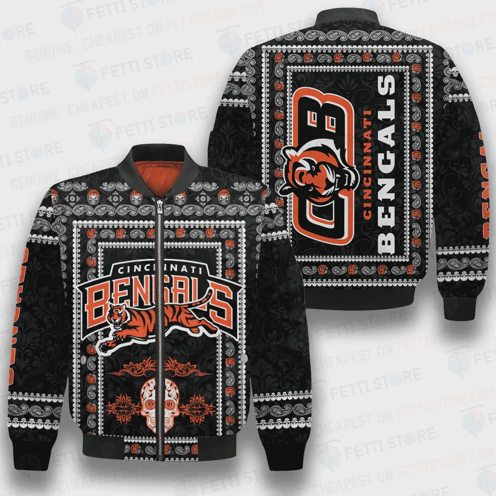 Sportswearmerch Cincinnati Bengals NFL Personalized Bomber Jacket For Fan