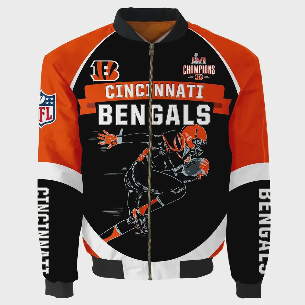 Sportswearmerch Cincinnati Bengals NFL Personalized Bomber Jacket For Fan