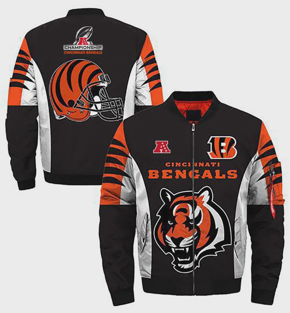 Sportswearmerch Cincinnati Bengals NFL Personalized Bomber Jacket For Fan