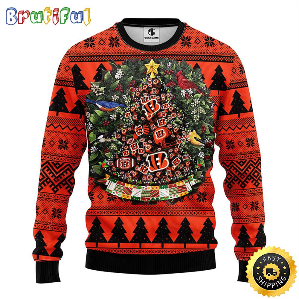 Sportswearmerch Cincinnati Bengals NFL Personalized Christmas Sweater For Fan