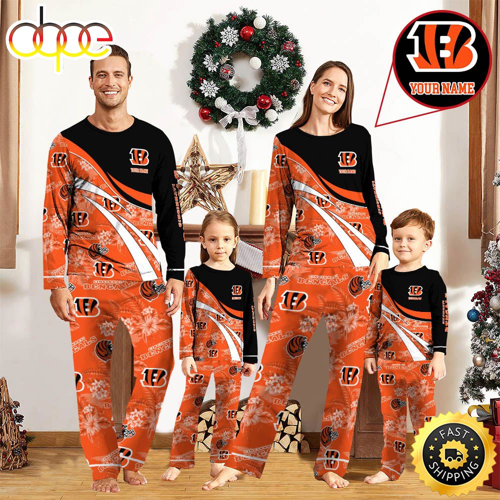Sportswearmerch Cincinnati Bengals NFL Personalized Pajamas Family For Fan