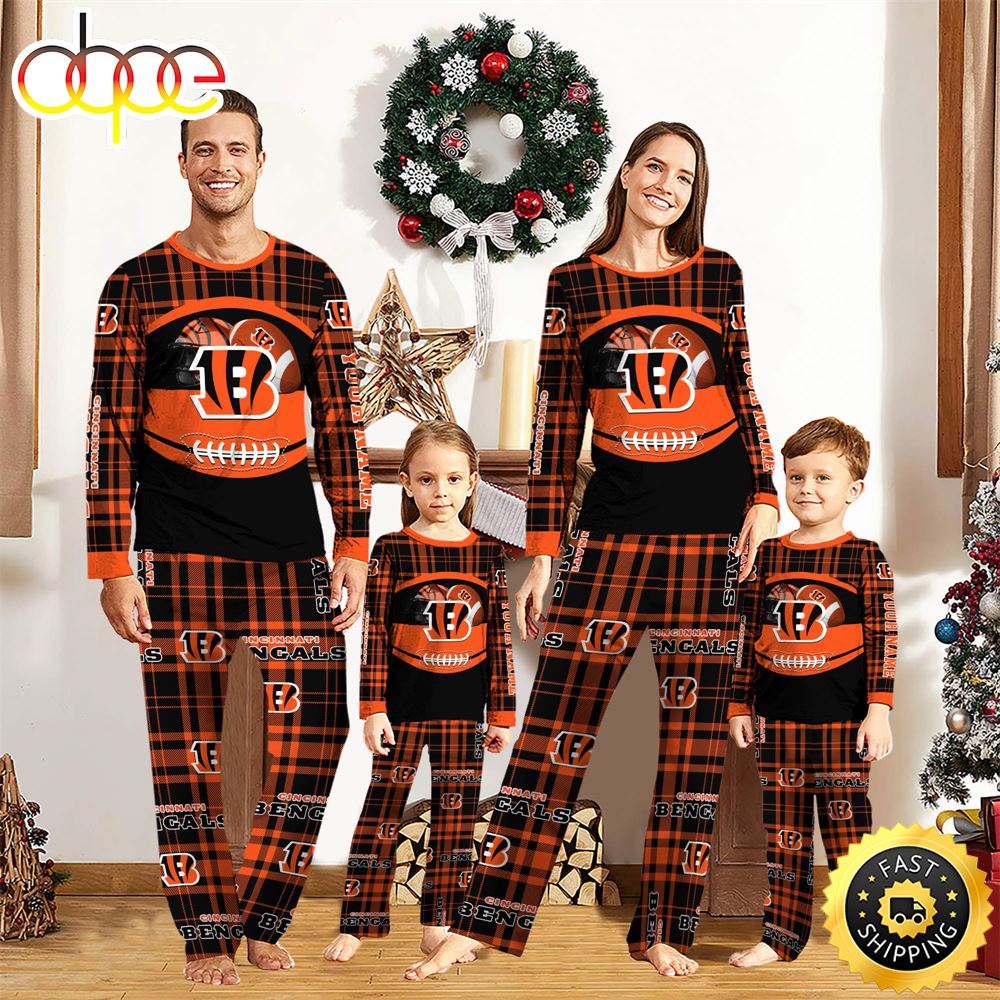 Sportswearmerch Cincinnati Bengals NFL Personalized Pajamas Family For Fan