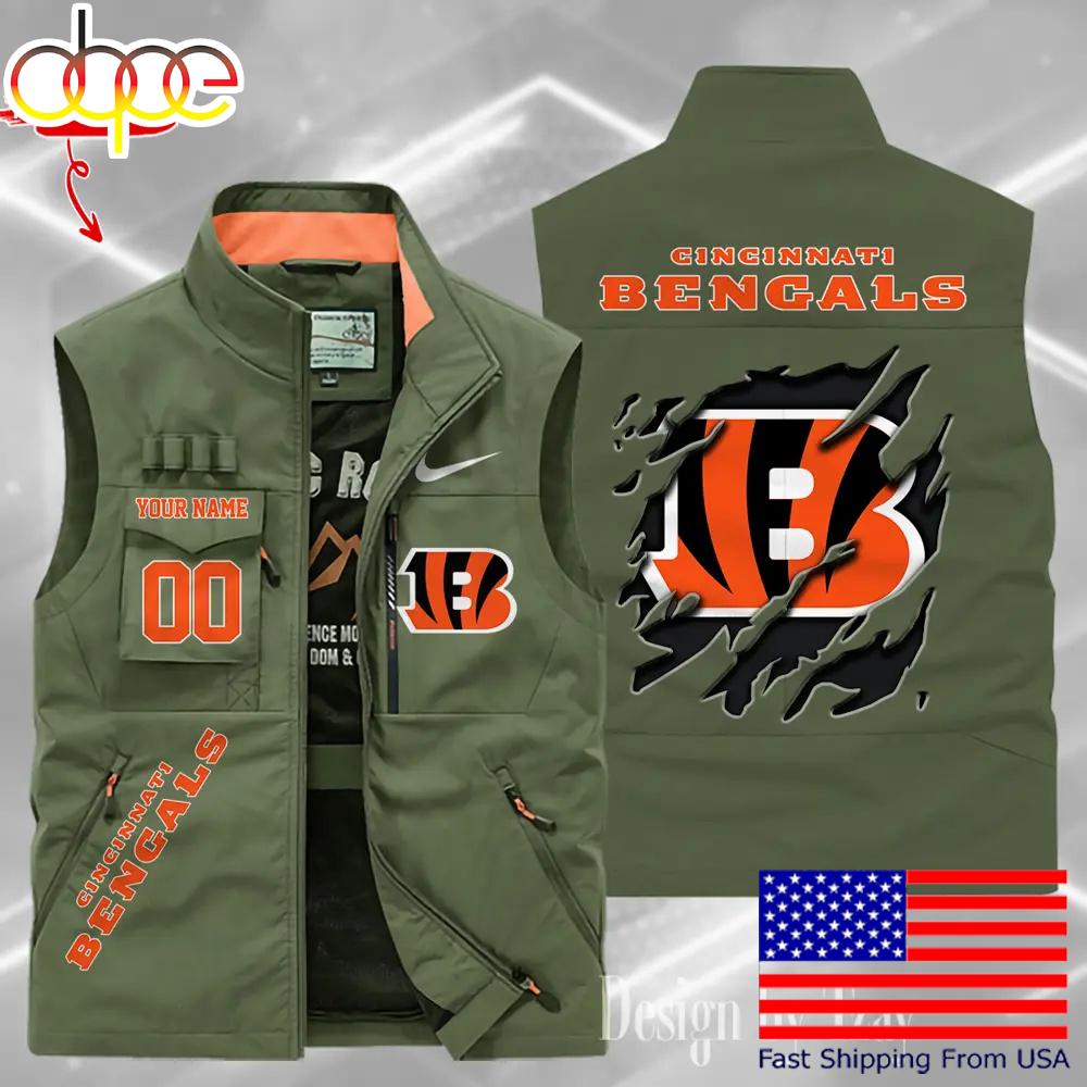 Sportswearmerch Cincinnati Bengals NFL Personalized Pocket Vest For Fan