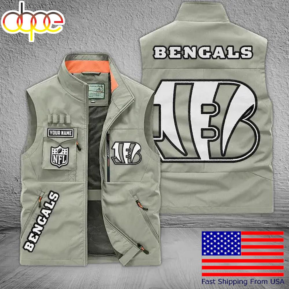 Sportswearmerch Cincinnati Bengals NFL Personalized Pocket Vest For Fans For Fan
