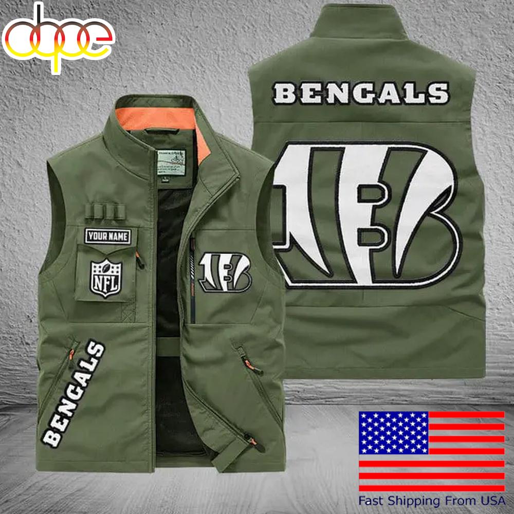 Sportswearmerch Cincinnati Bengals NFL Personalized Pocket Vest For Fans For Fan