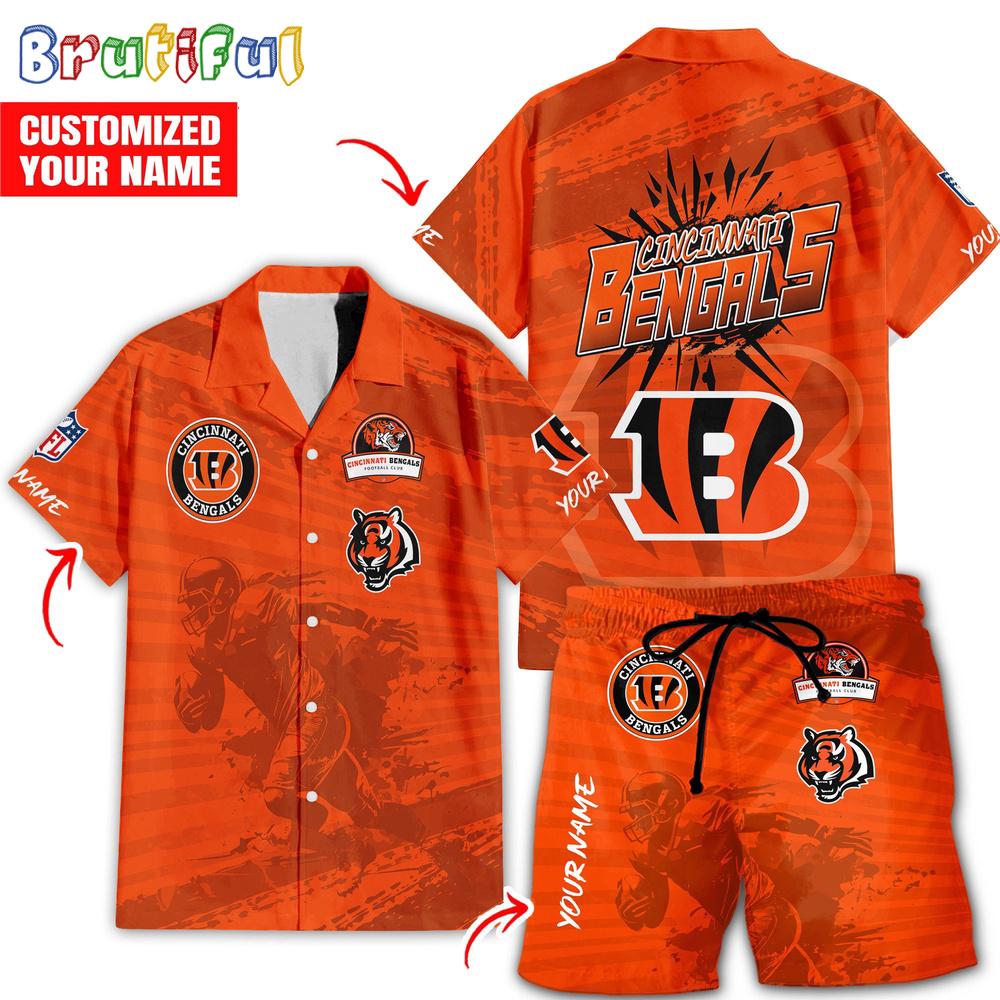 Sportswearmerch Cincinnati Bengals NFL Personalized Set Short Set For Fan