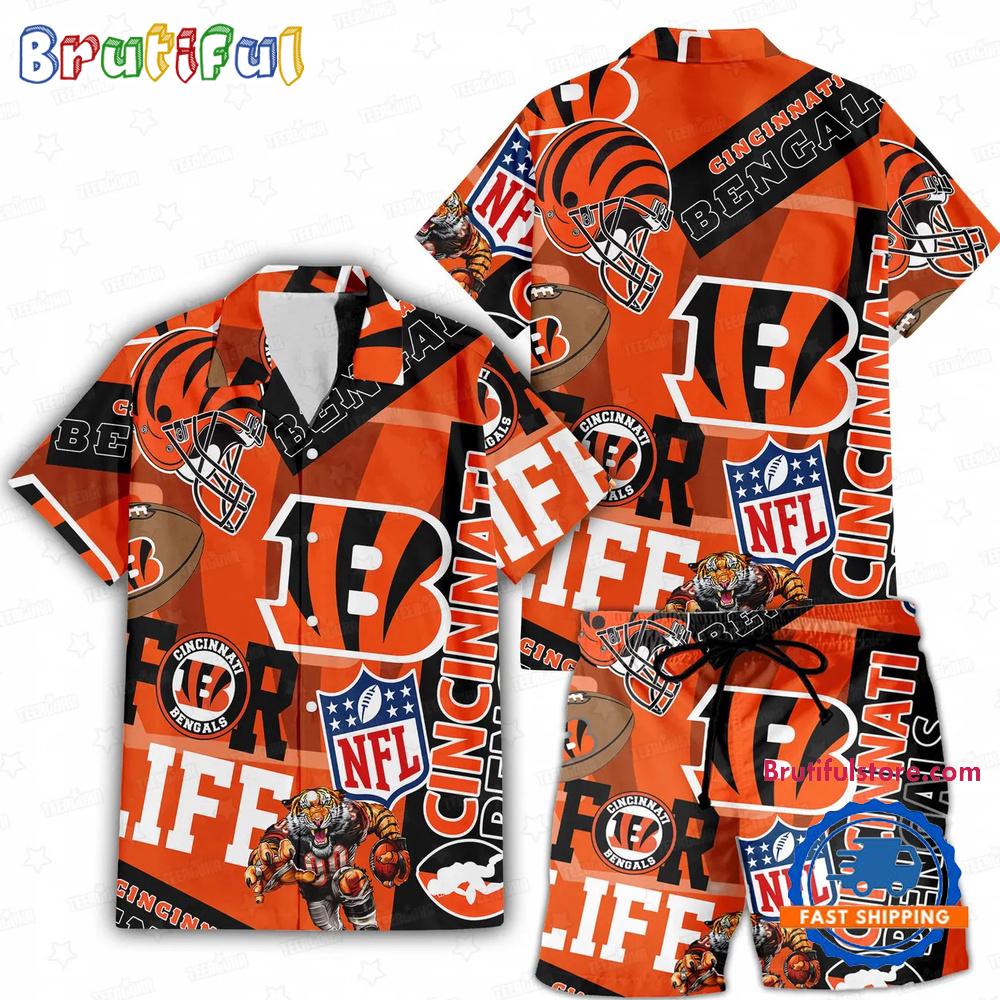 Sportswearmerch Cincinnati Bengals NFL Personalized Set Short Set For Fan