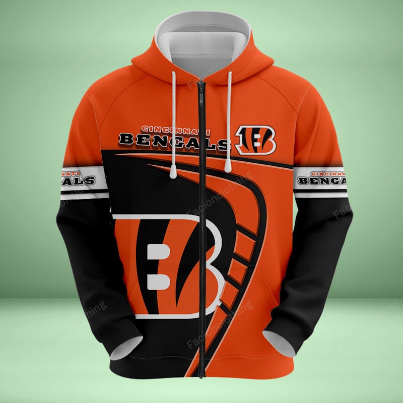Sportswearmerch Cincinnati Bengals NFL Personalized Zip Hoodie For Fan