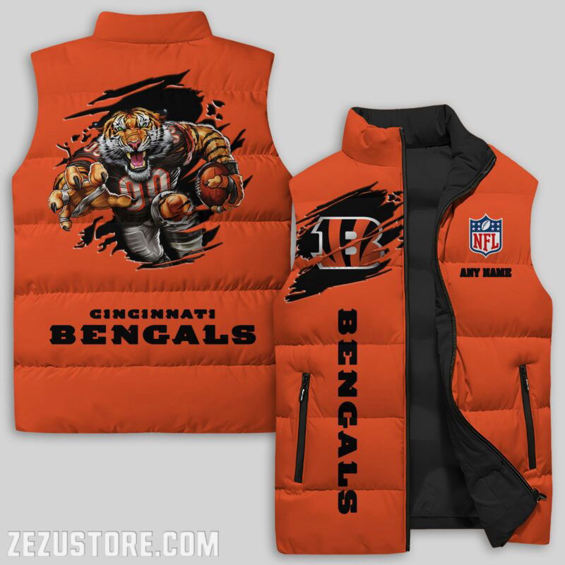 Sportswearmerch Cincinnati Bengals NFL Sleeveless Puffer Jacket For Fans