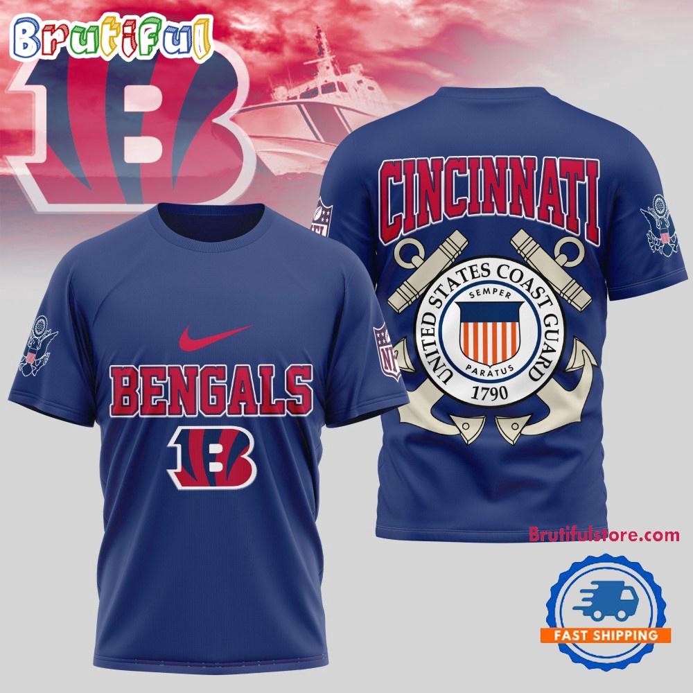 Sportswearmerch Cincinnati Bengals NFL United States Coast Guard T-Shirt For Fan