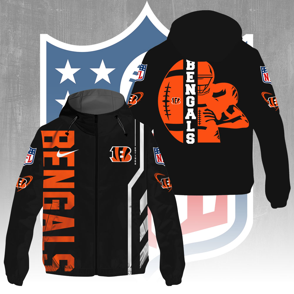Sportswearmerch Cincinnati Bengals NFL Windbreaker Jacket For Fan