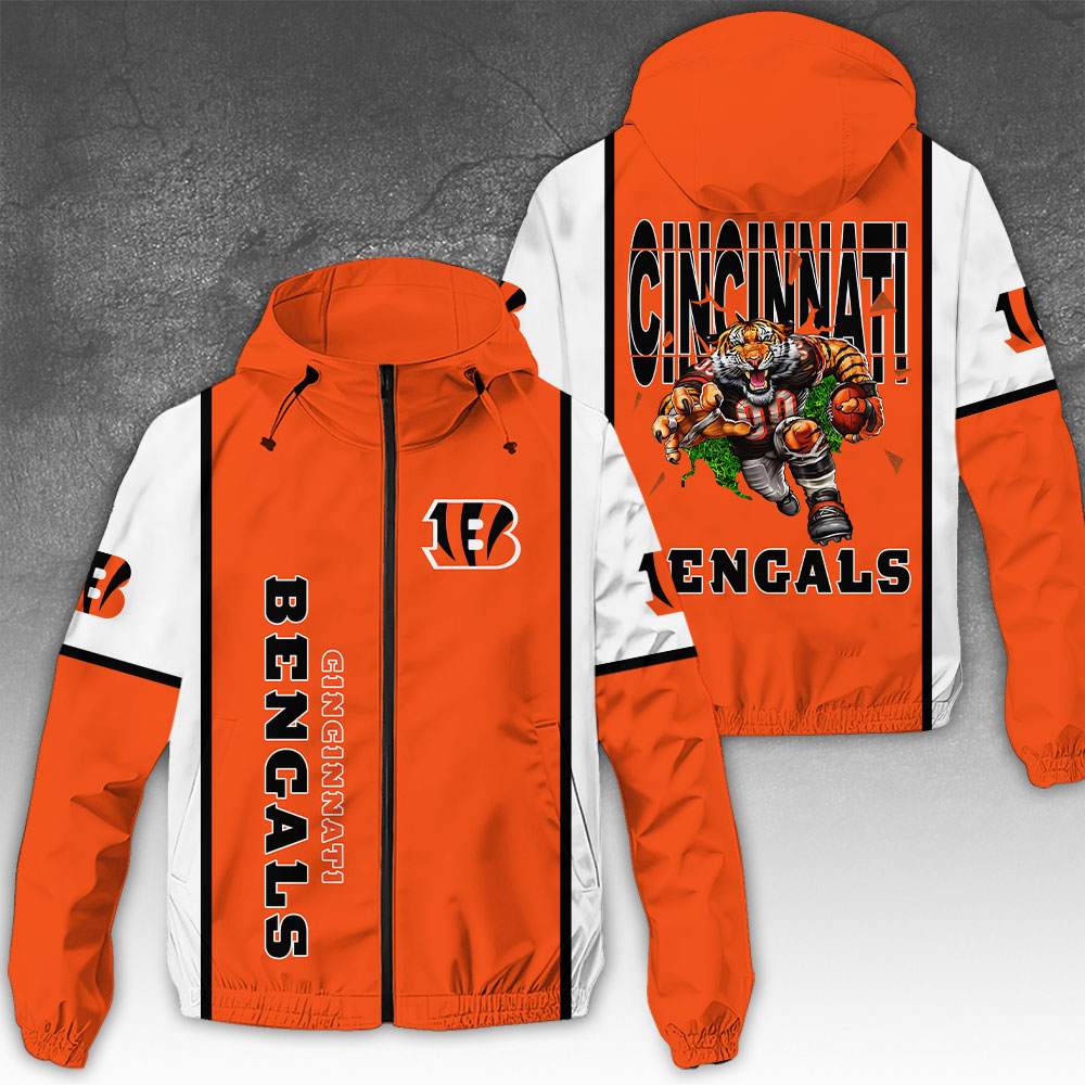 Sportswearmerch Cincinnati Bengals NFL Windbreaker Jacket For Fan