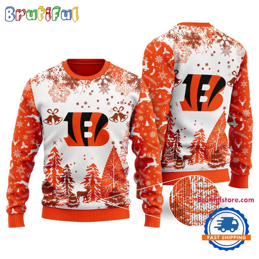 Sportswearmerch Cincinnati Bengals NFL Xmas Tree Christmas Sweater For Fan