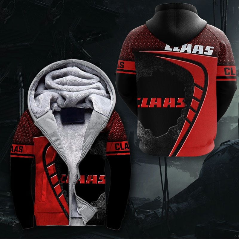 Sportswearmerch Claas Tractor Personalized Fashion Fleece Zip Hoodie Jacket For Fan