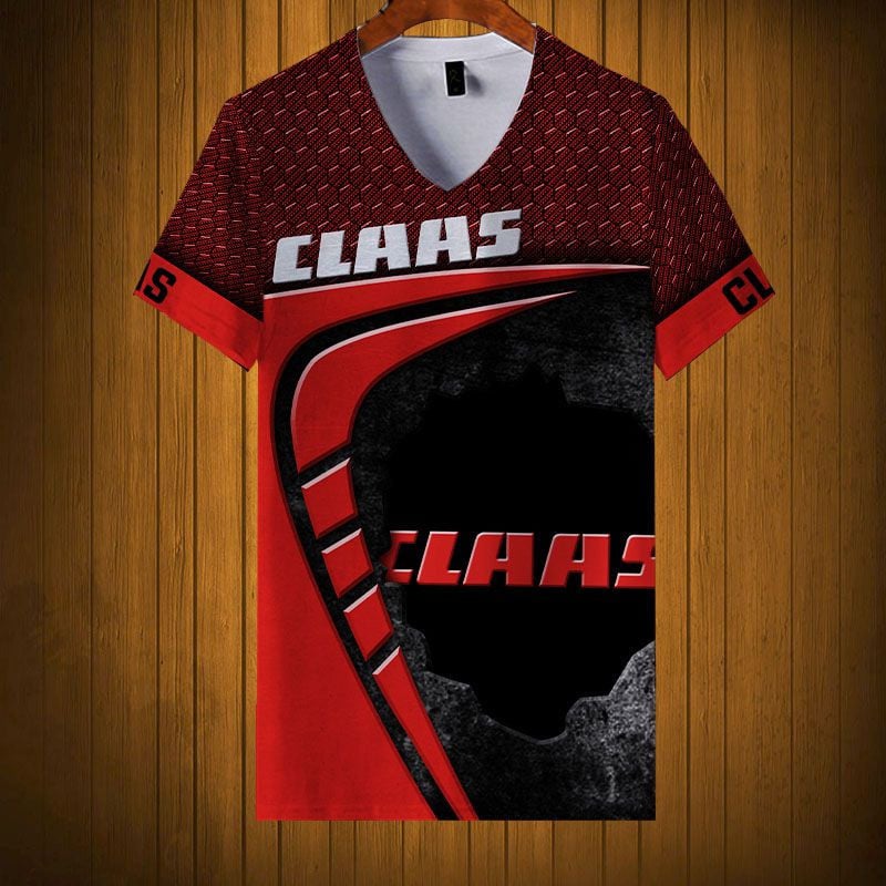 Sportswearmerch Claas Tractor Personalized Fashion V-neck Women T-shirt For Fan