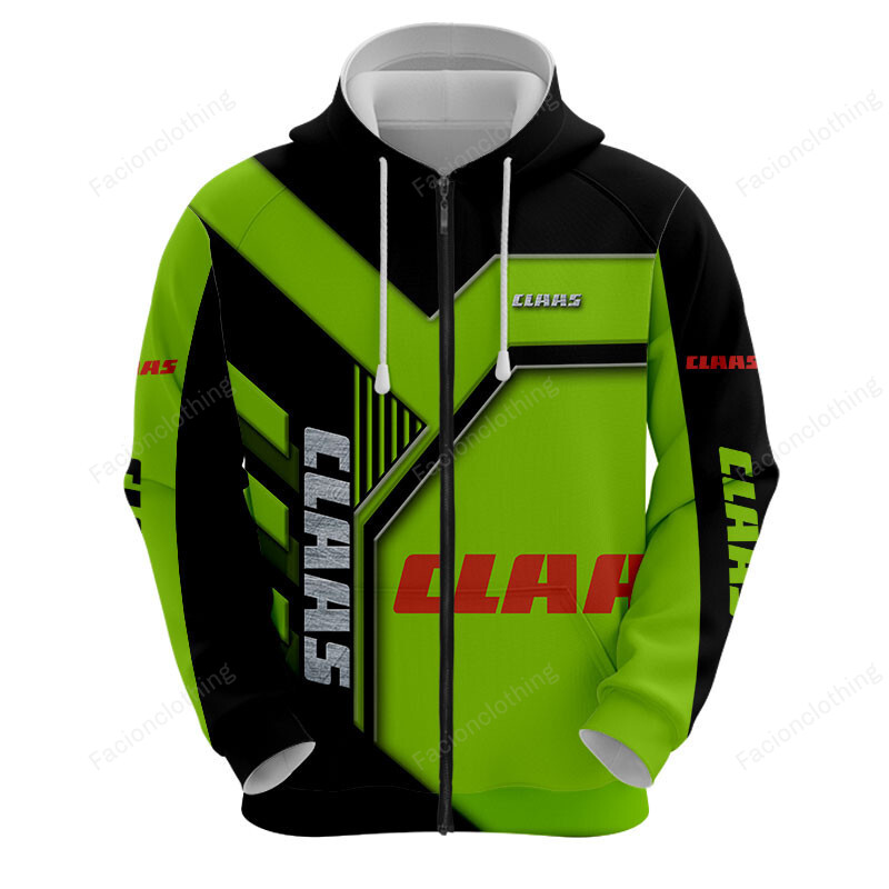Sportswearmerch Claas Tractor Personalized Fashion Zip Hoodie For Fan