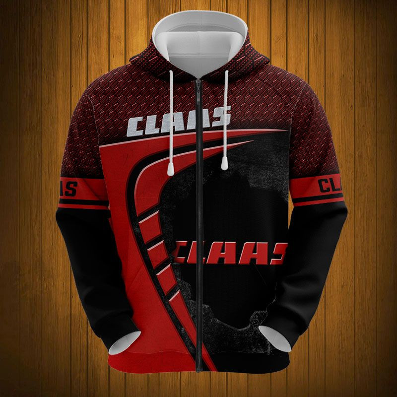 Sportswearmerch Claas Tractor Personalized Fashion Zip Hoodie For Fan