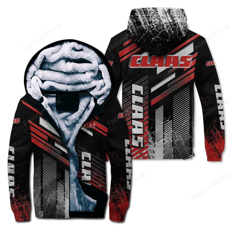 Sportswearmerch Claas Tractor Personalized Zip Hoodie Velvet Hoodie For Fan