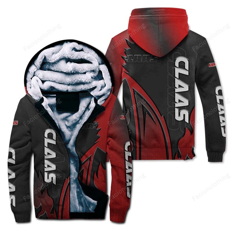 Sportswearmerch Claas Tractor Personalized Zip Hoodie Velvet Hoodie For Fan