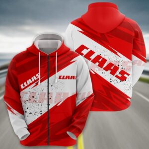 Sportswearmerch Claas Tractor Zip Hoodie For Fan