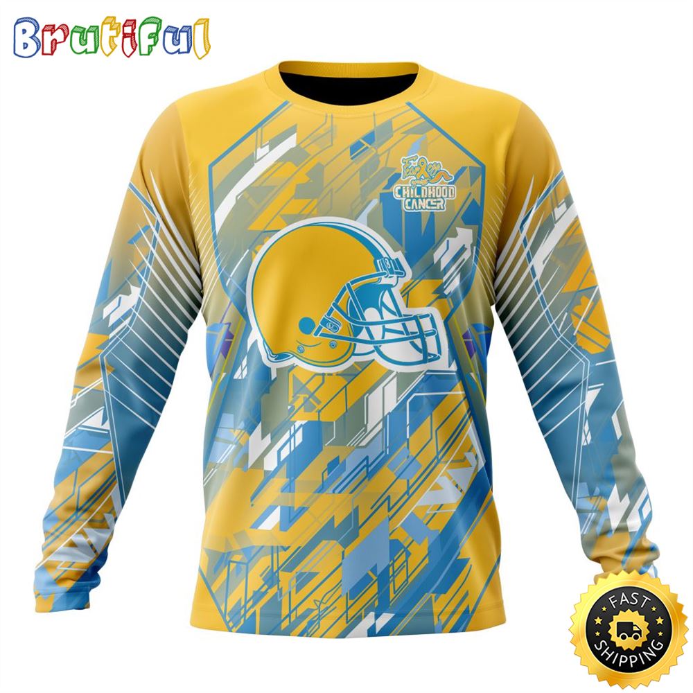 Sportswearmerch Cleveland Browns NFL Crewneck Fearless Against Childhood Cancers Personalized Sweater For Fan
