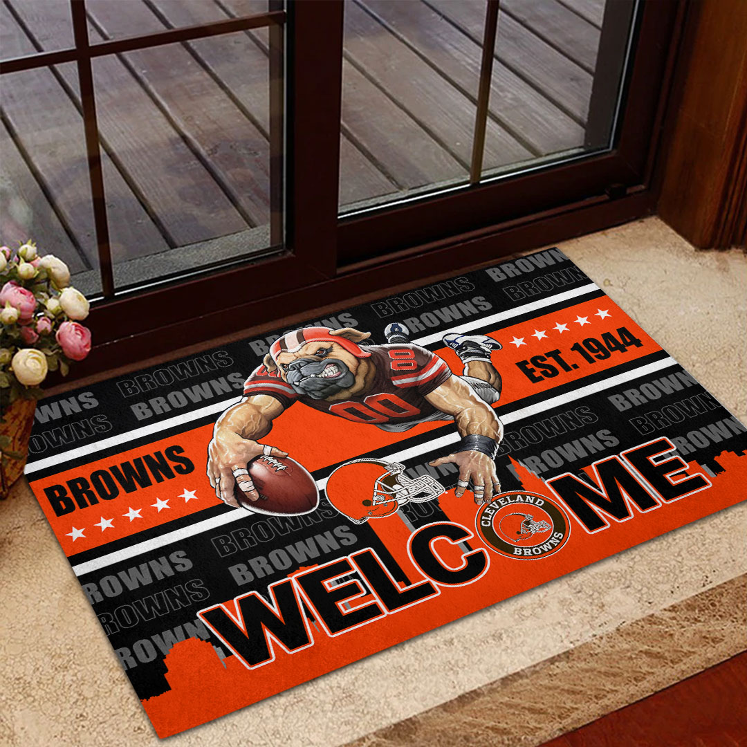 Sportswearmerch Cleveland Browns NFL Custom Doormat For Fan