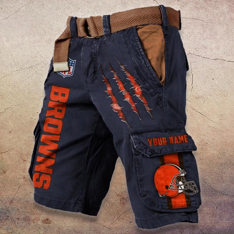Sportswearmerch Cleveland Browns NFL Denim Short For Fan