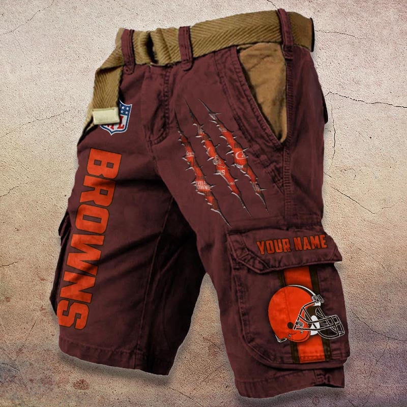 Sportswearmerch Cleveland Browns NFL Denim Short For Fan