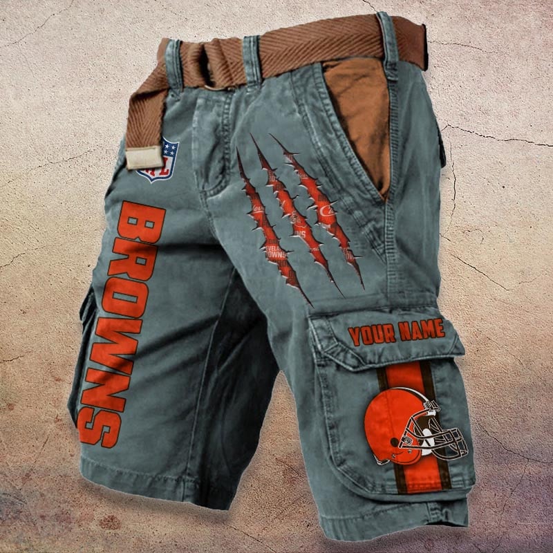 Sportswearmerch Cleveland Browns NFL Denim Short For Fan