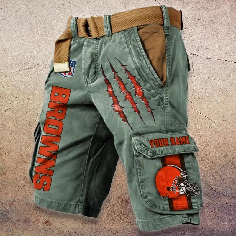 Sportswearmerch Cleveland Browns NFL Denim Short For Fan