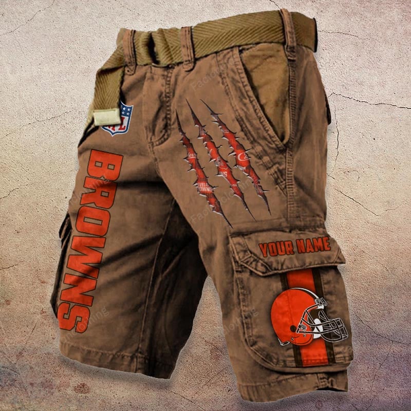 Sportswearmerch Cleveland Browns NFL Denim Short For Fan