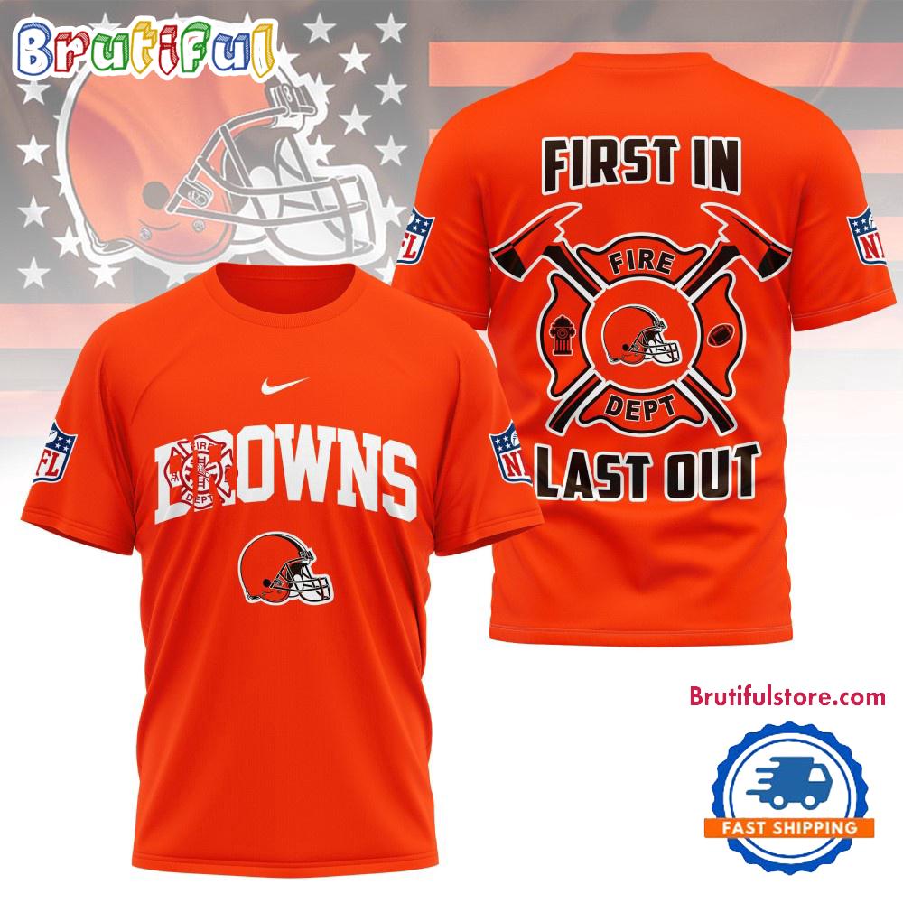 Sportswearmerch Cleveland Browns NFL Football Team Fire Dept Design T-Shirt For Fan
