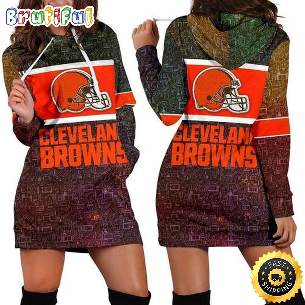 Sportswearmerch Cleveland Browns NFL Hoodie Dress For Fan