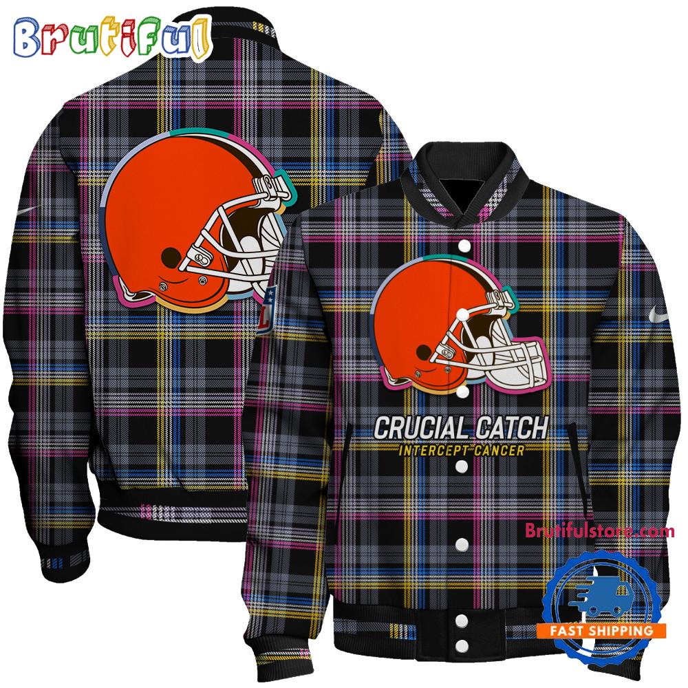 Sportswearmerch Cleveland Browns NFL Personalized Baseball Jacket For Fan