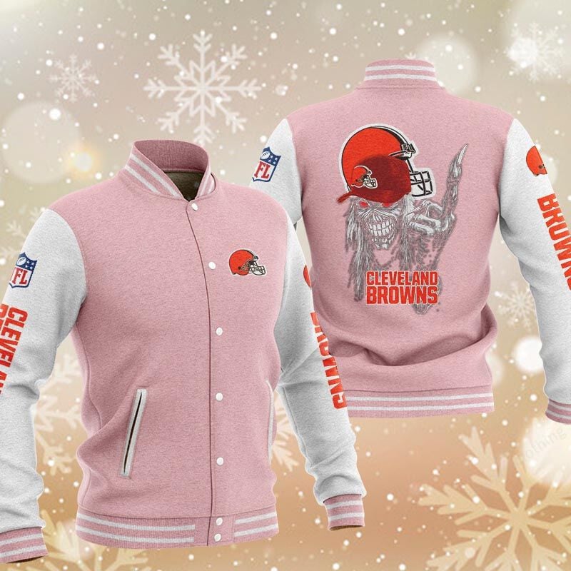 Sportswearmerch Cleveland Browns NFL Personalized Baseball Jacket For Fan
