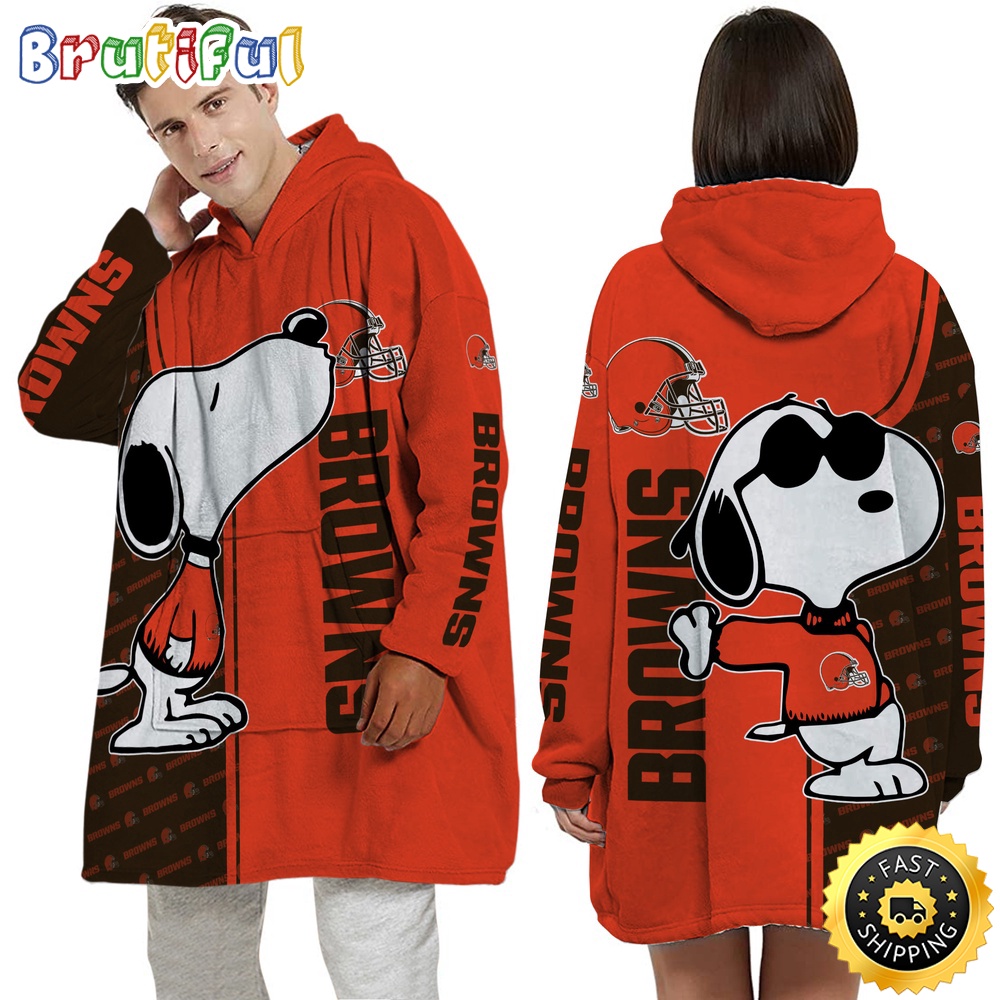 Sportswearmerch Cleveland Browns NFL Personalized Blaket Hoodie For Fan