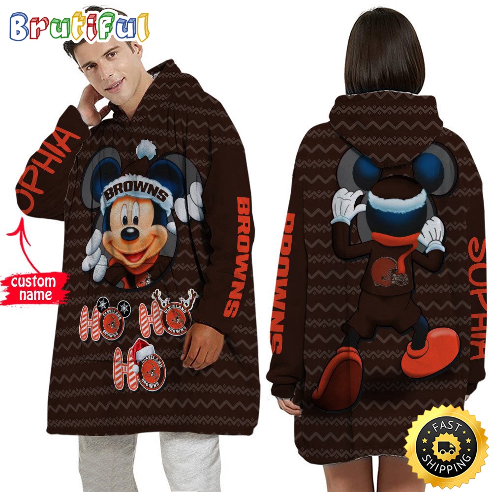 Sportswearmerch Cleveland Browns NFL Personalized Blaket Hoodie For Fan