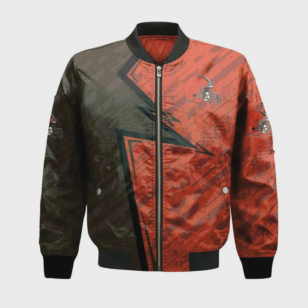 Sportswearmerch Cleveland Browns NFL Personalized Bomber Jacket For Fan